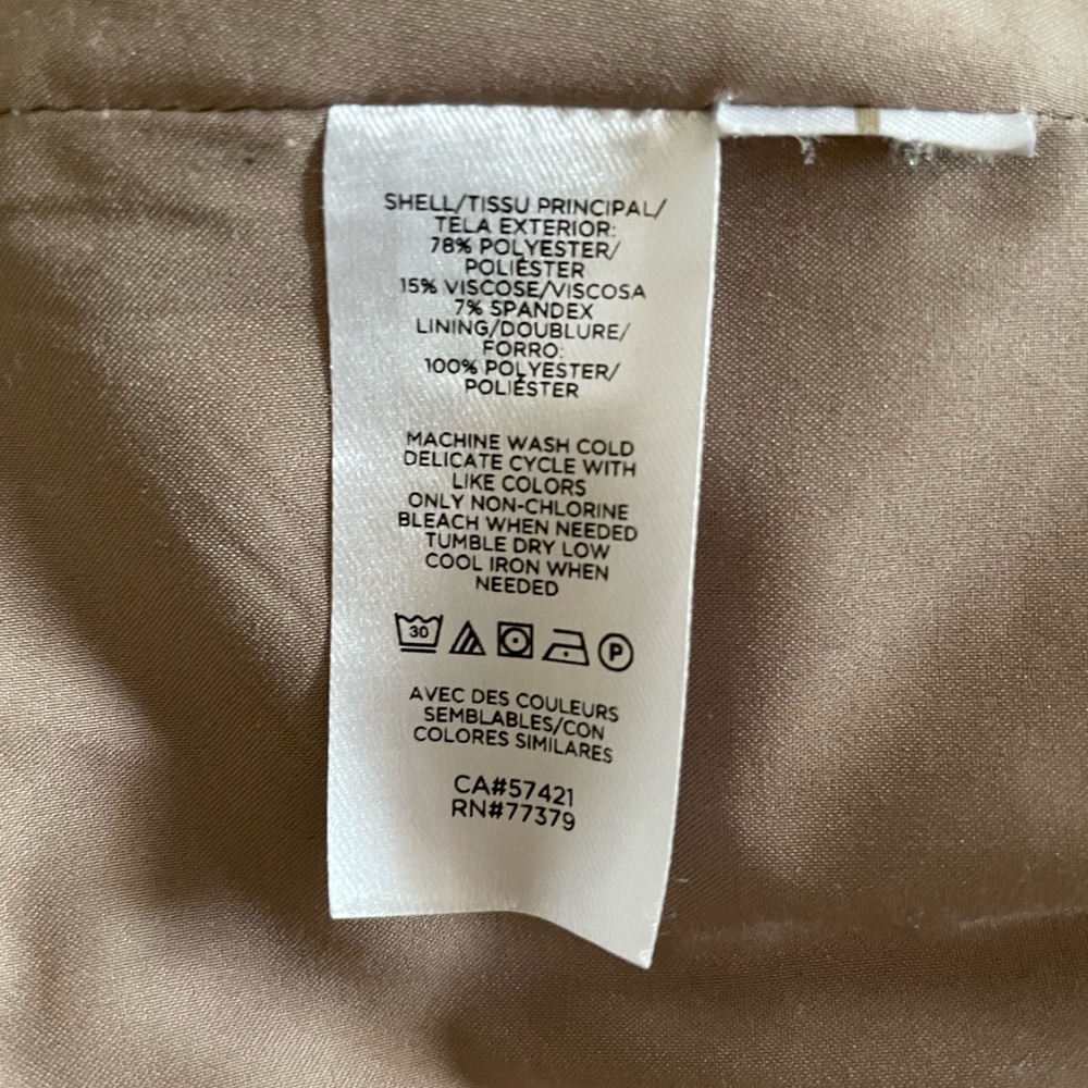 Ann Taylor tan ponte collarless blazer, Sz 8 - Picture 5 of 7